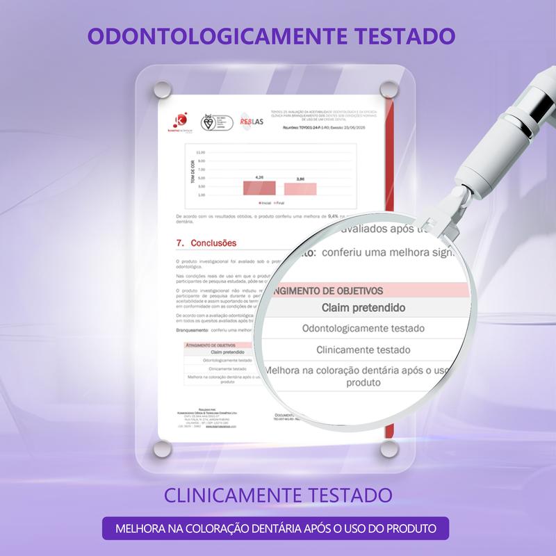 Pasta Dental Clareadora Roxa — Neutraliza o Amarelado dos Dentes