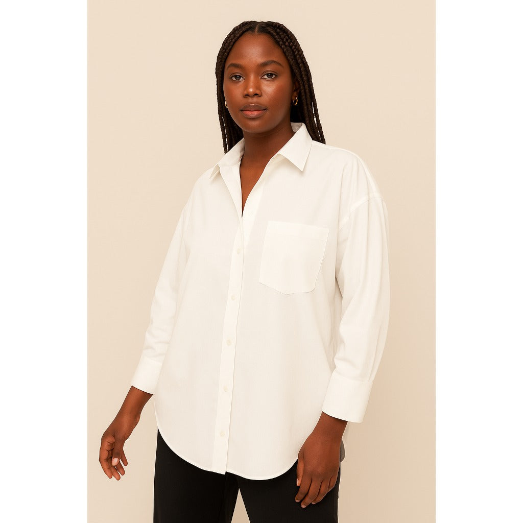 Camisa Feminina Premium de Linho Oversized
