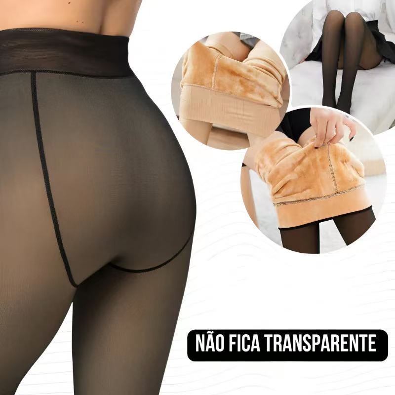 Kit Meia Calça Térmica Translúcida — Preta por Fora, Quentinha por Dentro | P/M ao G3