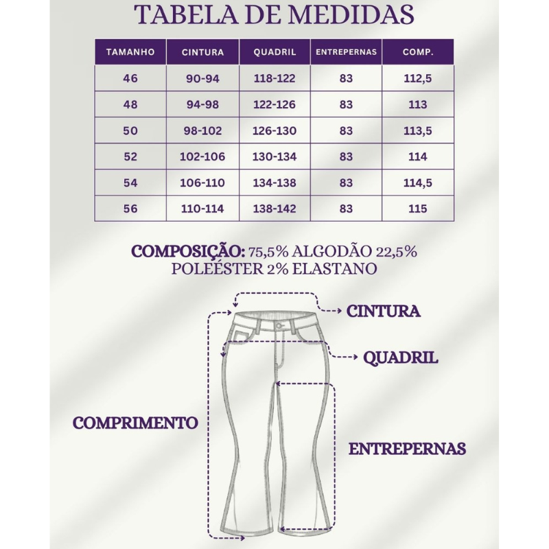 Calça Jeans Flare Plus Size — Modela e Valoriza Suas Curvas