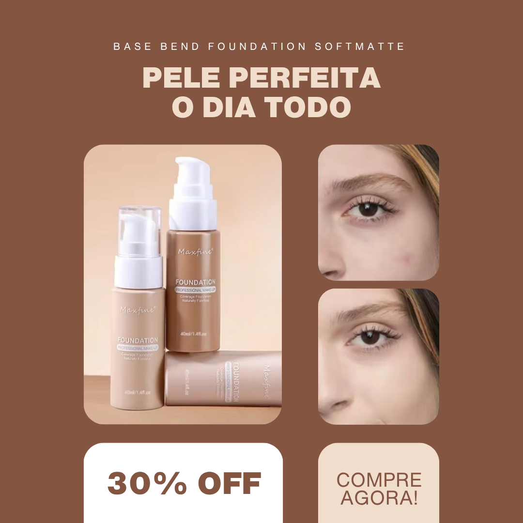 Base Foundation SoftMatte – Pele Perfeita, Cobertura Impecável!