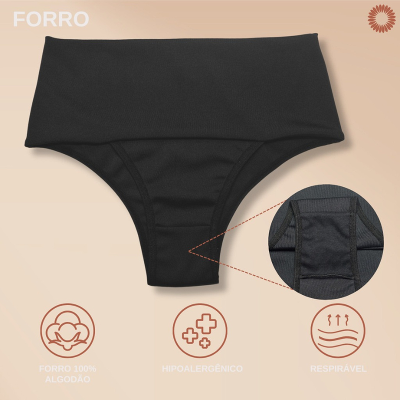 Compre 4 Leve 5 - Calcinhas Super Compressão Shape Turbo e Zero Barriga