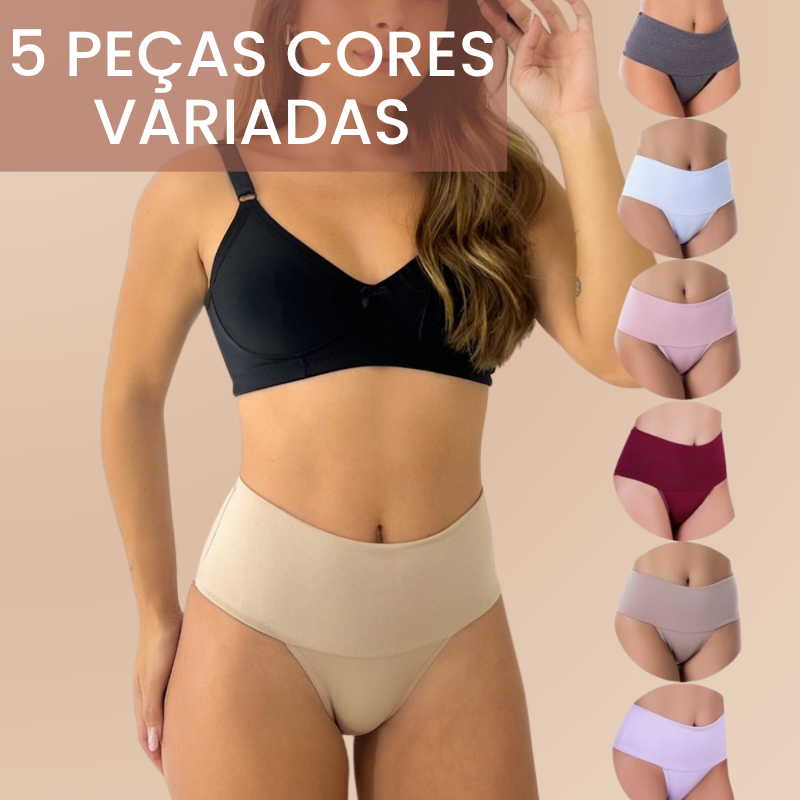 Compre 4 Leve 5 - Calcinhas Super Compressão Shape Turbo e Zero Barriga