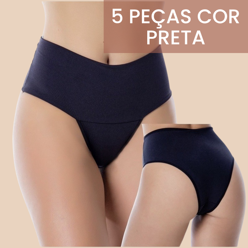 Compre 4 Leve 5 - Calcinhas Super Compressão Shape Turbo e Zero Barriga