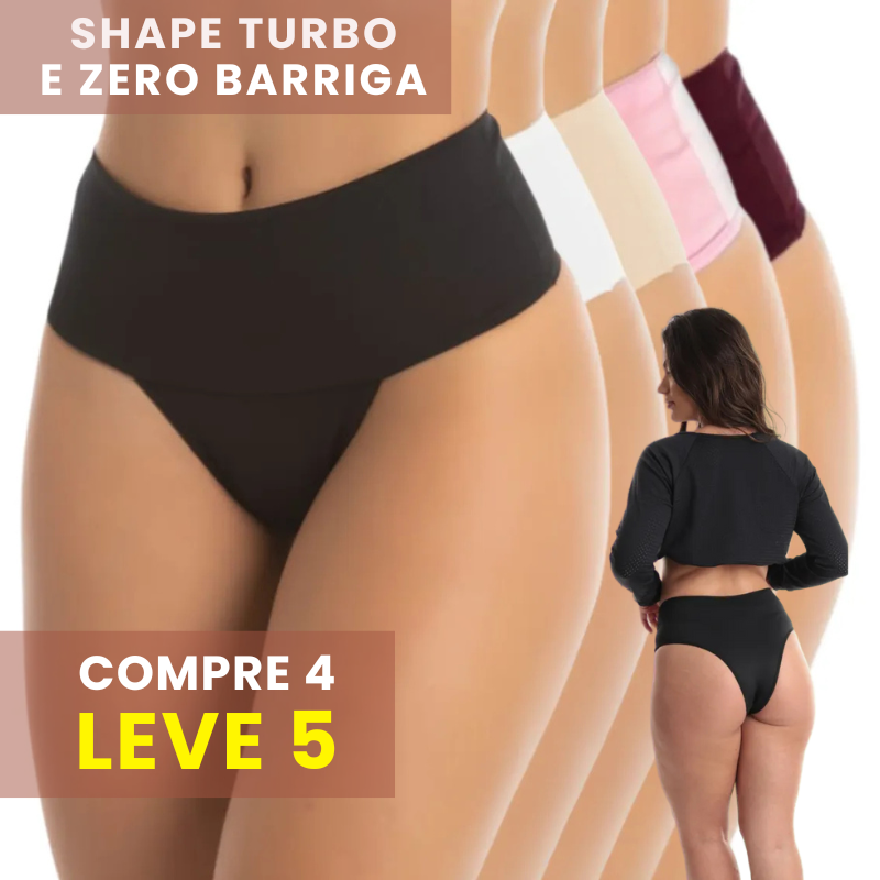 Compre 4 Leve 5 - Calcinhas Super Compressão Shape Turbo e Zero Barriga
