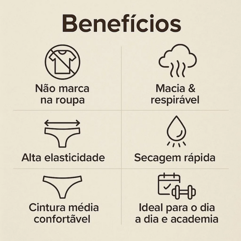 Compre 6 Leve 10 Calcinhas Sem Costura Empina Bumbum