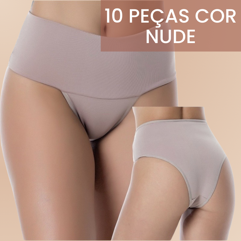 Compre 6 Leve 10 - Calcinhas Super Compressão Shape Turbo e Zero Barriga