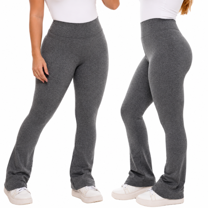 Calça Flare Flanelada — Modela, Alonga e Aquece