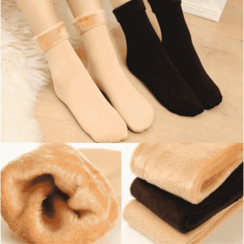 Kit Meia Térmica Forrada Feminina e Masculina