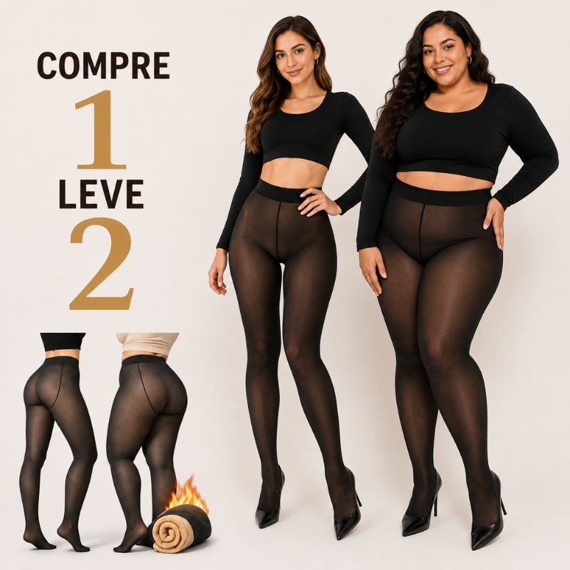 Kit Meia Calça Térmica Translúcida — Preta por Fora, Quentinha por Dentro | P/M ao G3