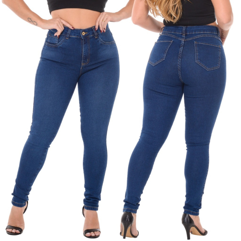 Calça Jeans Skinny Cintura Alta - Efeito Levanta BumBum